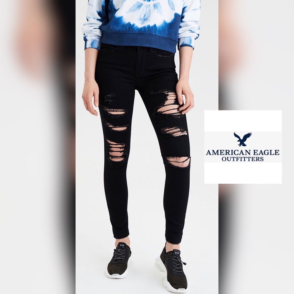American Eagle High-Waisted Jegging - Black